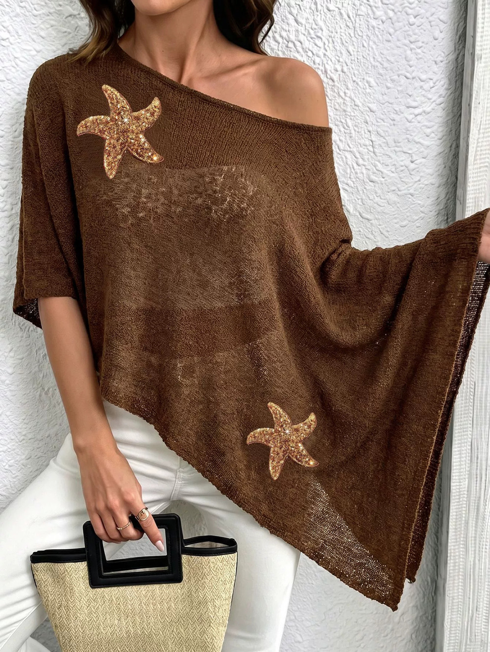 ZARA Womens Fashion Versatile Knit Shawl for Daily Commute